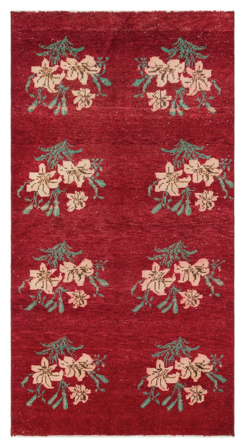 Kavala Red Classic Wool Handmade Area Rug 3'3" x 6'2"