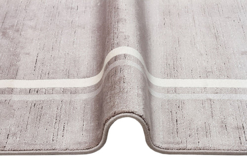 Machine Made Area Rug - Grey Frame Rug | Art Deco Carpet, Soft Texture, Easy To Clean