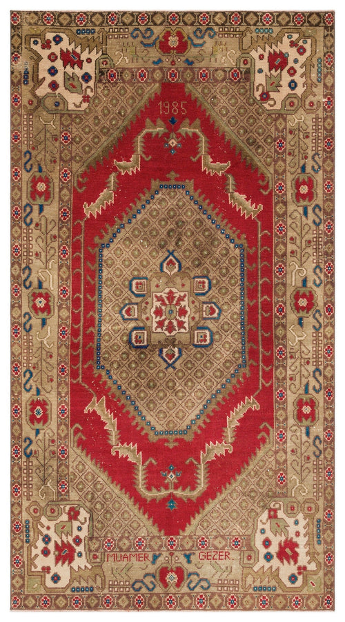 Kavala Red Classic Wool Handmade Area Rug 5'10" x 7'9"