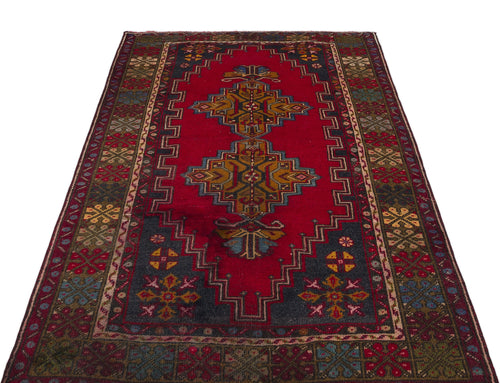 Kavala Red Classic Wool Handmade Area Rug 4'0" x 6'6"