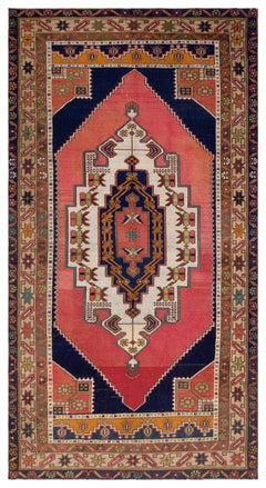 Kavala Red Classic Wool Handmade Area Rug 5'7" x 7'8"