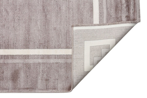 Machine Made Area Rug - Grey Frame Rug | Art Deco Carpet, Soft Texture, Easy To Clean