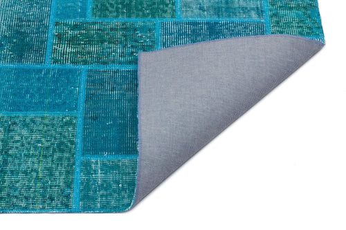 Iskece Turquoise Vintage Wool Handmade Area Rug 2'7" x 5'1"