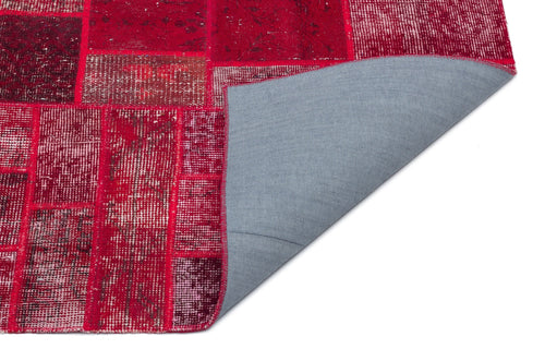 Iskece Red Vintage Wool Handmade Area Rug 2'7" x 5'0"