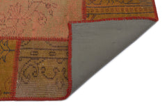 Iskece 33853 Brown Patchwork Wool Handmade Area Rug 3'11" x 5'11"