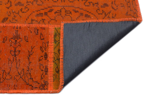 Iskece 33900 Orange Vintage Wool Handmade Area Rug 5'3" x 7'7"