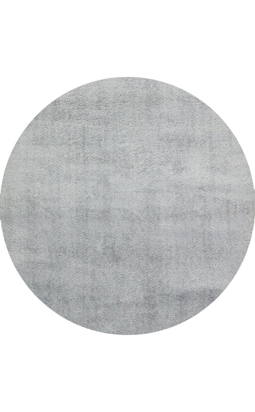 Modern Round Shaggy Rug - Grey Soft Textured Dust Free Carpet | Easy Clean