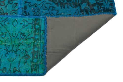 Iskece 33945 Patchwork Vintage Wool Handmade Area Rug 5'3" x 7'7"