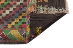 Girit Beige Striped Wool Handmade Area Rug 5'11" x 9'8"