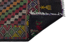 Girit Beige Striped Wool Handmade Area Rug 6'6" x 11'0"