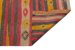 Girit Red Striped Wool Handmade Area Rug 3'1" x 11'8"