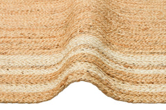 Scharding Beige Modern Handmade Jute Rug