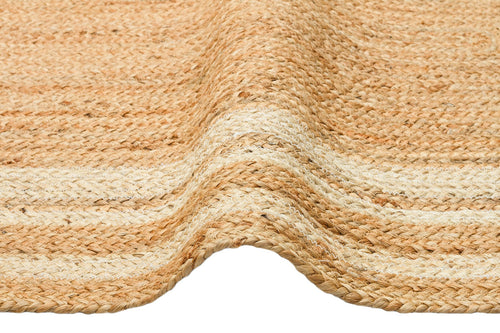 Scharding Beige Modern Handmade Jute Rug