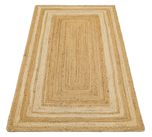 Scharding Beige Modern Handmade Jute Rug