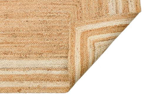 Scharding Beige Modern Handmade Jute Rug