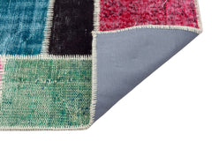 Iskece 34116 Beige Patchwork Wool Handmade Area Rug 3'11" x 5'10"