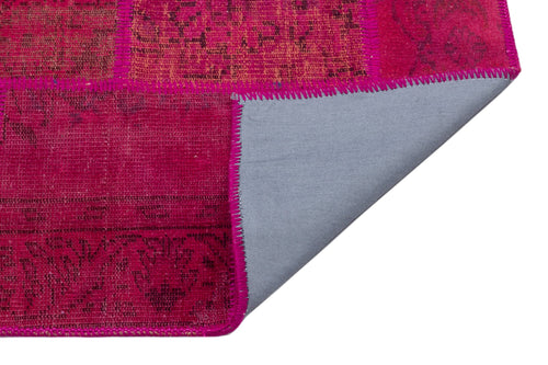 Iskece Red Vintage Wool Handmade Area Rug 3'11" x 5'11"