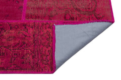 Iskece 34171 Red Patchwork Wool Handmade Area Rug 5'3" x 7'7"