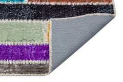 Iskece 34175 Beige Patchwork Wool Handmade Area Rug 4'11" x 7'8"