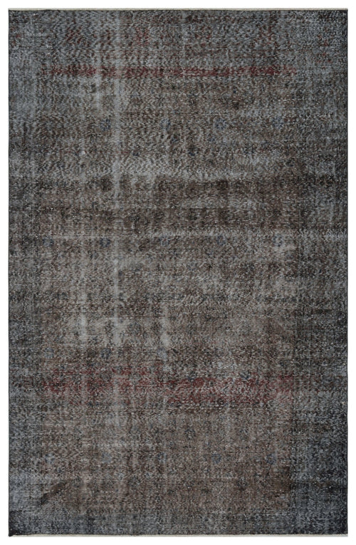 Atina Grey Vintage Wool Handmade Area Rug 5'11" x 9'9"