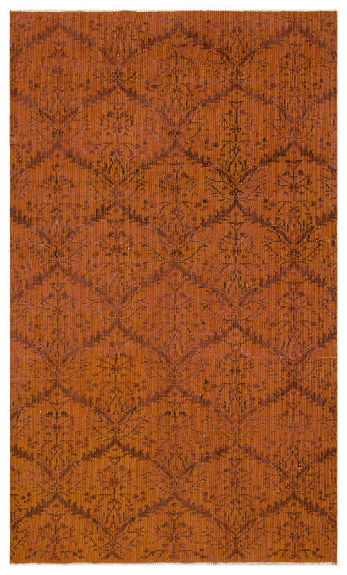 Atina Orange Vintage Wool Handmade Area Rug 4'9" x 8'2"
