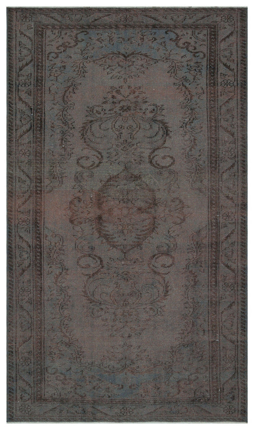 Atina Grey Vintage Wool Handmade Area Rug 5'6" x 8'11"