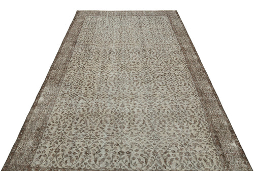 Atina Grey Vintage Wool Handmade Area Rug 5'5" x 9'9"