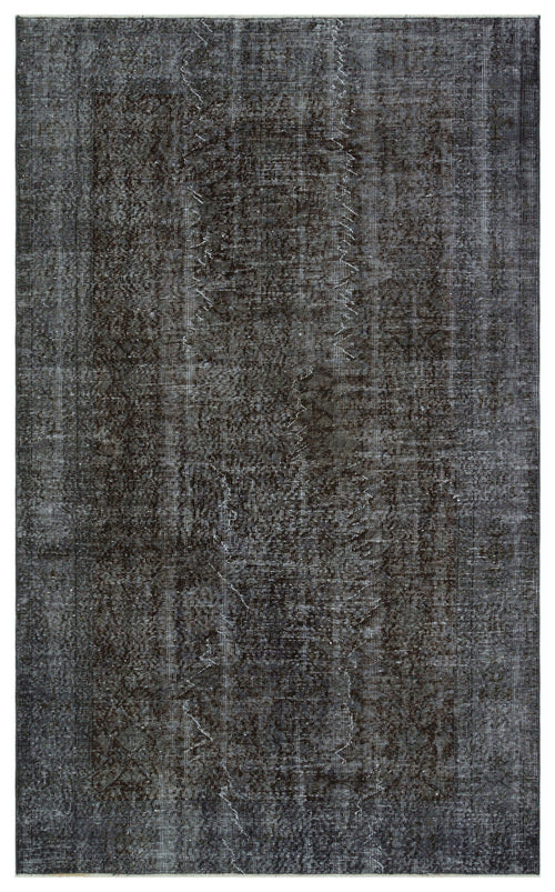 Atina Black Vintage Wool Handmade Area Rug 5'4" x 9'0"