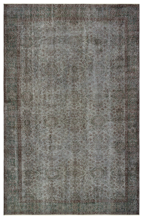 Atina Grey Vintage Wool Handmade Area Rug 5'9" x 9'1"