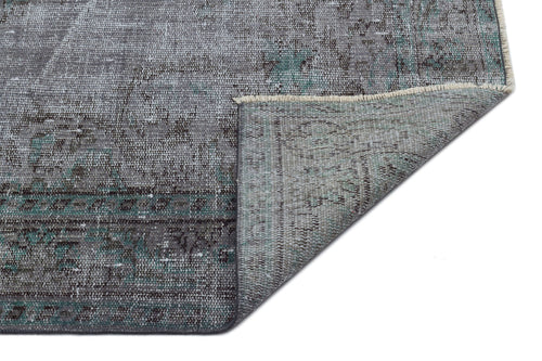 Atina Grey Vintage Wool Handmade Area Rug 5'9" x 8'2"