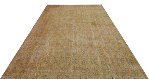 Atina Brown Vintage Wool Handmade Area Rug 7'3" x 11'0"