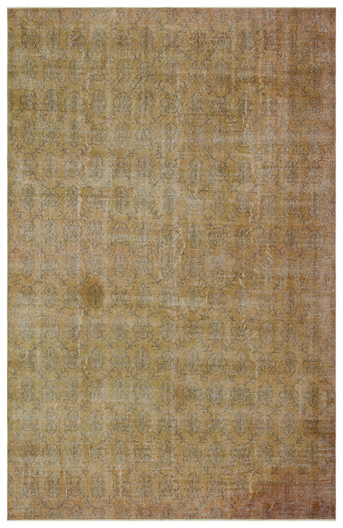 Atina Brown Vintage Wool Handmade Area Rug 7'3" x 11'0"