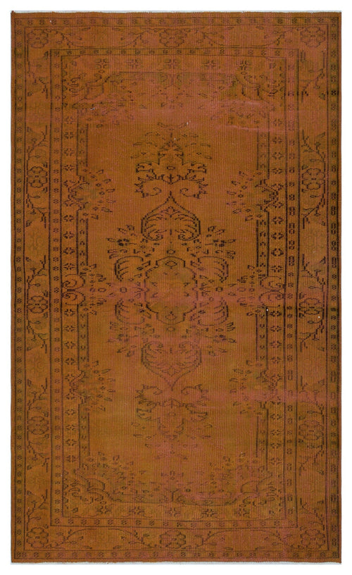Atina Brown Vintage Wool Handmade Area Rug 4'10" x 8'0"