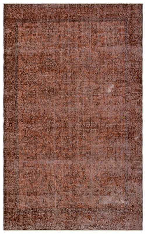 Atina Brown Vintage Wool Handmade Area Rug 6'6" x 10'6"