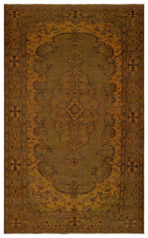 Atina Brown Vintage Wool Handmade Area Rug 5'8" x 9'4"