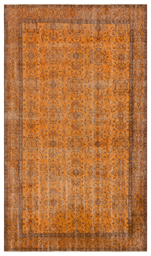 Atina Orange Vintage Wool Handmade Area Rug 5'5" x 9'6"