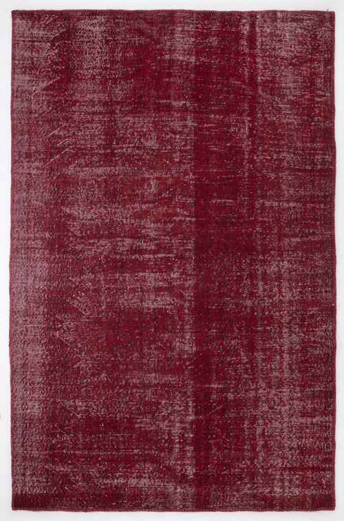 Atina Red Vintage Wool Handmade Area Rug 6'3" x 9'7"