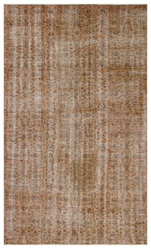Atina Brown Vintage Wool Handmade Area Rug 5'10" x 9'7"