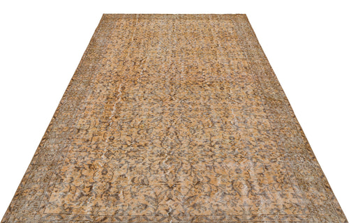 Atina Brown Vintage Wool Handmade Area Rug 5'7" x 8'11"