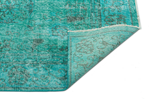 Atina Turquoise Vintage Wool Handmade Area Rug 5'4" x 8'10"