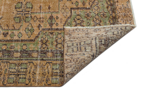 Atina Brown Vintage Wool Handmade Area Rug 5'9" x 9'1"