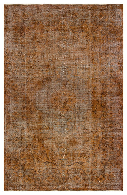 Atina Brown Vintage Wool Handmade Area Rug 4'11" x 7'8"