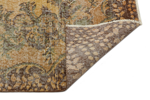 Atina Brown Vintage Wool Handmade Area Rug 5'9" x 9'1"