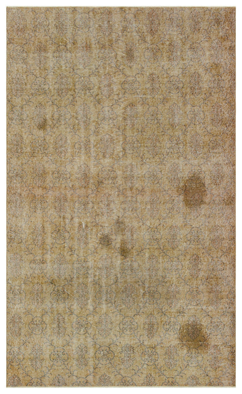 Atina Brown Vintage Wool Handmade Area Rug 5'8" x 9'2"