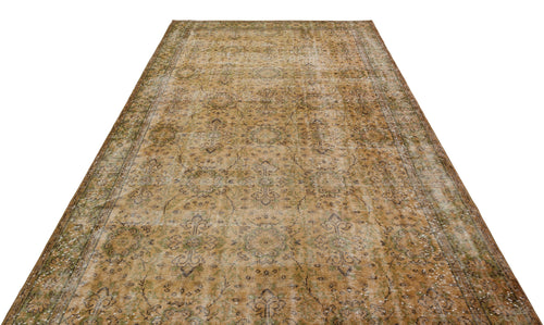 Atina Brown Vintage Wool Handmade Area Rug 6'2" x 10'2"