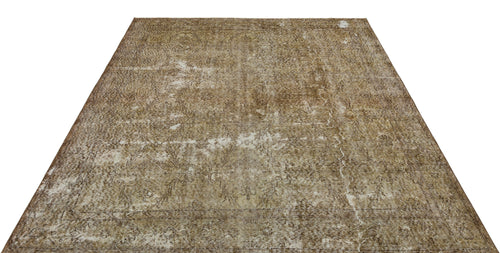 Atina Brown Vintage Wool Handmade Area Rug 6'3" x 6'5"