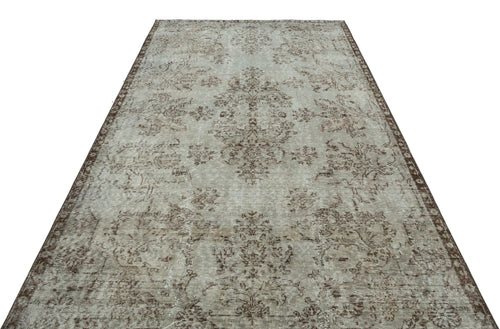 Atina Grey Vintage Wool Handmade Area Rug 5'7" x 9'6"