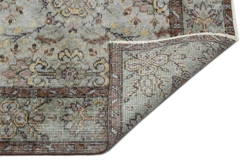 Atina Grey Vintage Wool Handmade Area Rug 5'9" x 9'6"