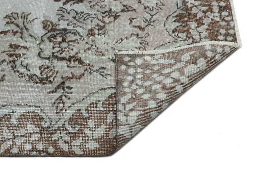 Atina Grey Vintage Wool Handmade Area Rug 5'1" x 8'10"