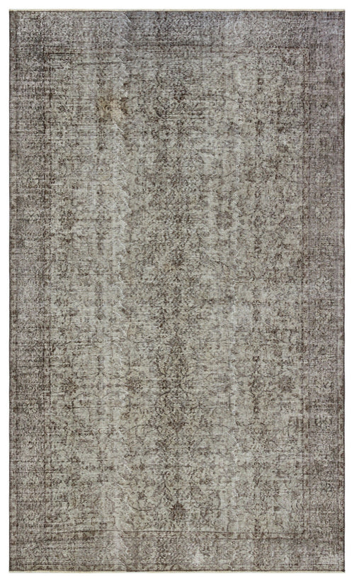 Atina Grey Vintage Wool Handmade Area Rug 5'8" x 9'1"